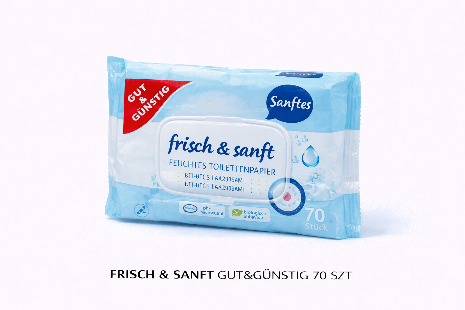 G&G EDEKA Nawilżony Papier Toaletowy 70 Sztuk Niemiecki DE