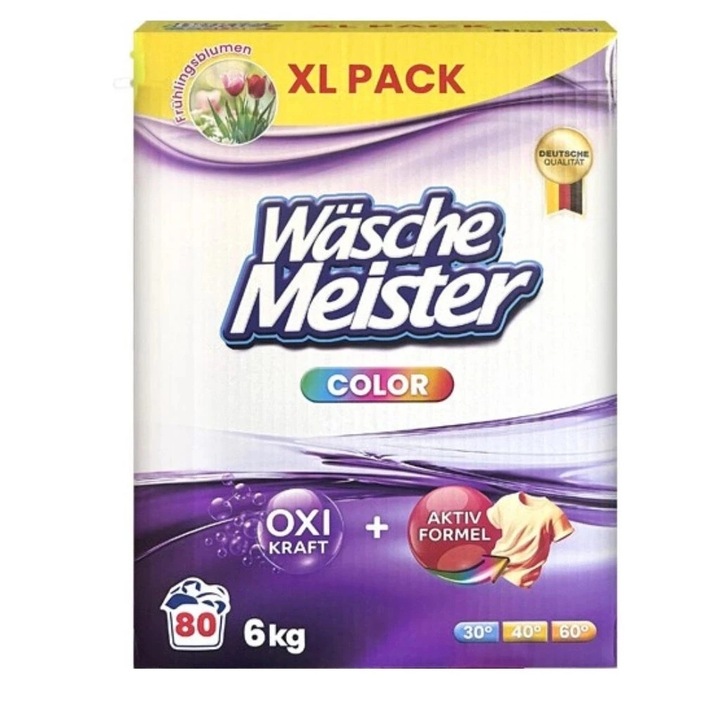 Wasche Meister Color 6,0 kg – proszek do prania koloru, 80 prań