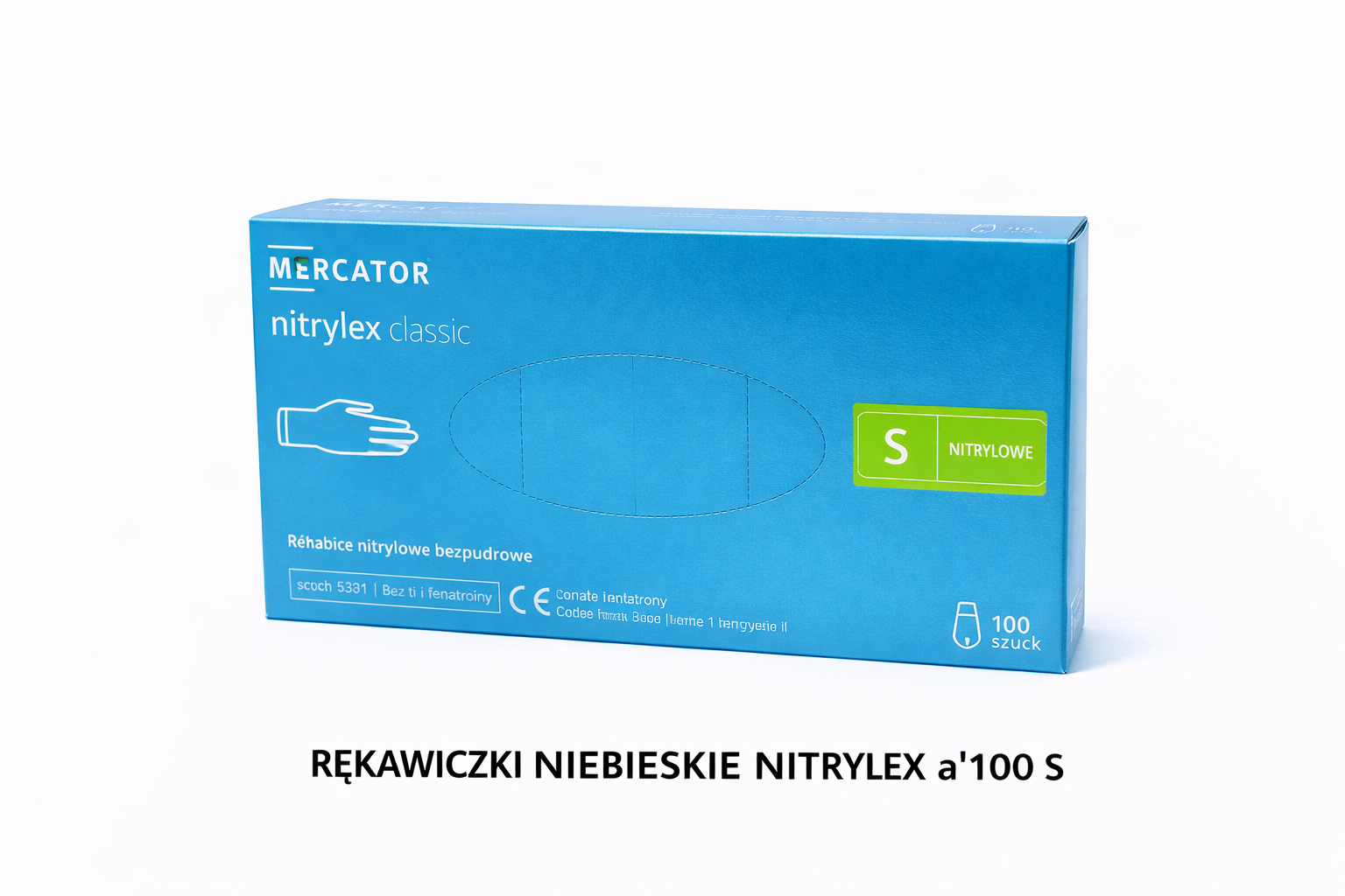 Rękawiczki niebieskie diagnostyczne NITRYLEX '100 S