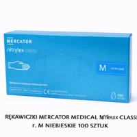 Rękawiczki Mercator Medical Nitrylex Classic r. M niebieskie 100 sztuk