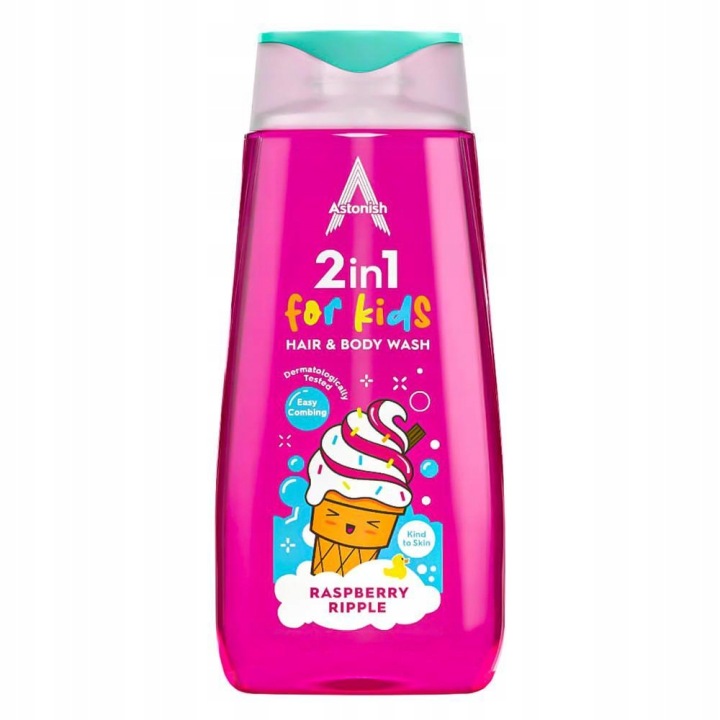 Żel i szampon dla dzieci 400ml 2w1 Malina ASTONISH