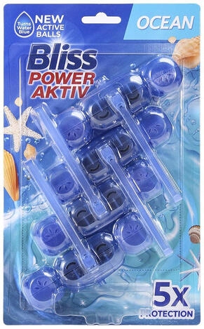 BLISS POWER AKTIV ZAWIESZKA DO WC BARWIĄCA WC BLUE WATER 4 X 50G