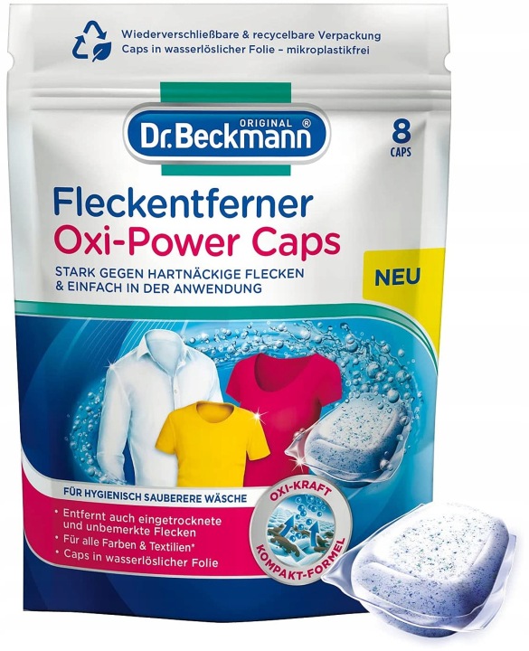 Dr. Beckmann Oxi Power Caps Odplamiacz w Kapsułkach 8 sztuk